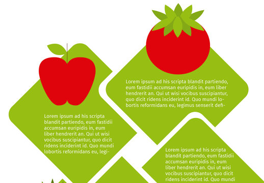 Green Red Healthy Food Nutrition Infographic Template