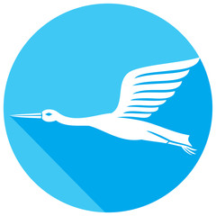 stork flat icon