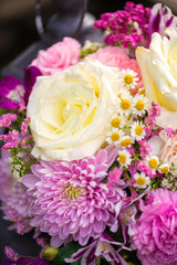  Bunch of flowers - pink, purple and white flowers