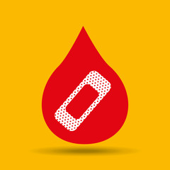 hands care health first aid cure band icon vector illustration