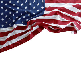 Obraz premium USA flag on white