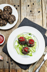 Mushrooms black beans vegetables vegan meatballs