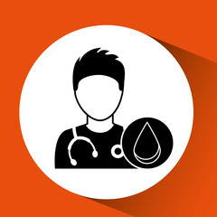 nurse character blood donation design vector illustration