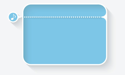 Vector text box for your text and music symbol