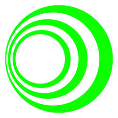 Kreis im Kreis, grün und weiß