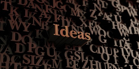 Ideas - Wooden 3D rendered letters/message.  Can be used for an online banner ad or a print postcard.