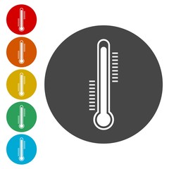 Thermometer vector icon 