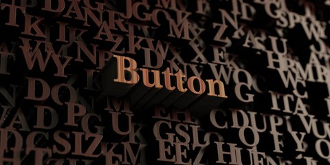 Button - Wooden 3D rendered letters/message.  Can be used for an online banner ad or a print postcard.