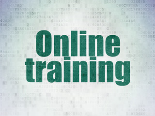 Learning concept: Online Training on Digital Data Paper background