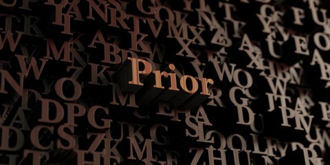 Prior - Wooden 3D rendered letters/message.  Can be used for an online banner ad or a print postcard.