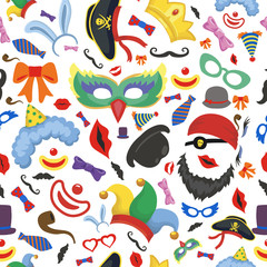 Party photo booth props seamless pattern © lightgirl