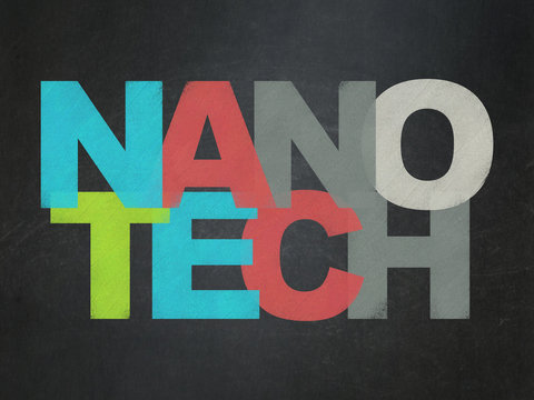Science concept: Nanotech on School board background