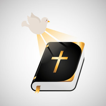holy spirit bible icon design vector illustration eps 10
