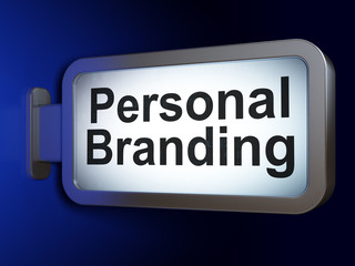 Marketing concept: Personal Branding on billboard background