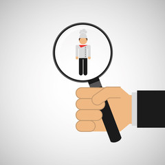 human resources searching chef graphic vector illustration eps 10