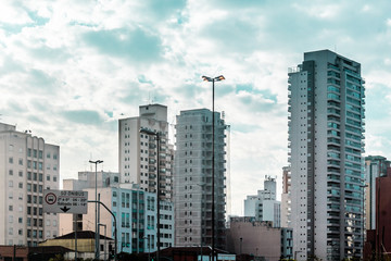 Fototapeta na wymiar Buildings and Streets of Sao Paulo, Brazil (Brasil)