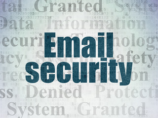 Protection concept: Email Security on Digital Data Paper background