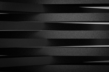 3D rendered of black panels with copy space for text