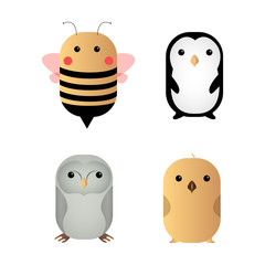 Obraz premium Isolated cute animals