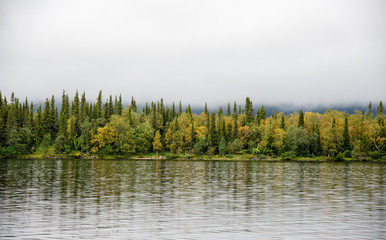 Fototapeta na wymiar Lake Lovozero, Kola Peninsula. Russia
