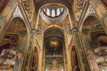 Fototapeta na wymiar Saint Vovlodymyr Cathedral Basilica Dome