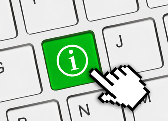 Computer keyboard with information key