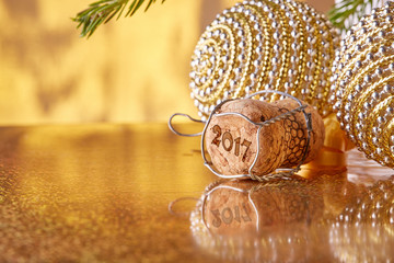 Champagne.  New year and Christmas.