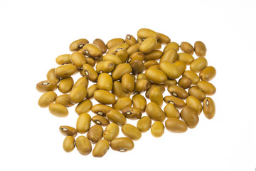 Brown beans pile isolated on white background