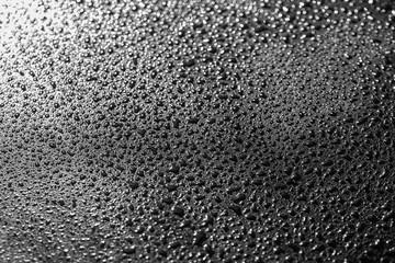 drops of water macro on a black background