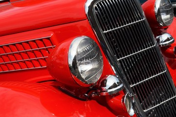 red classic roadster