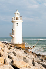 Lighthouse at Cape Irago (Irago Misaki) in Tahara, Aichi, Japan