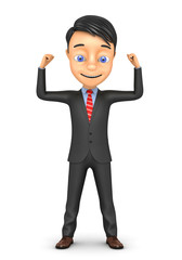 Businessman muscle arm