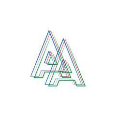 INITIAL ABSTRACT LOGO WITH COLOR