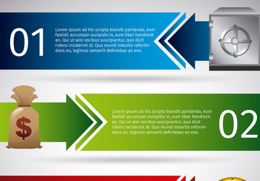 Blue Green Red And Yellow Finance Infographic Template