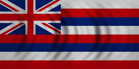 Flag of Hawaii wavy detailed fabric texture