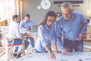 Business people working together