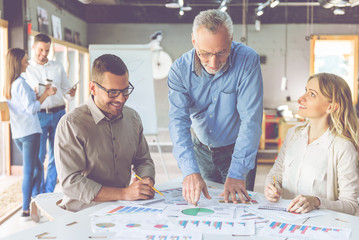 Business people working together
