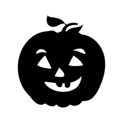 Pumpkin Silhouette Icon Symbol Design. Vector illustration isola