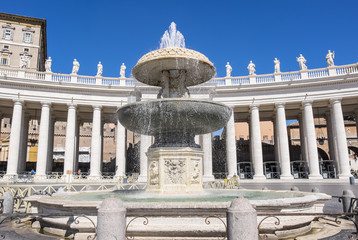 Fountain in St. Peter's Square in Rome