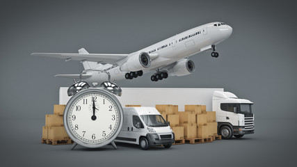 world wide cargo transport concept. 3d rendering