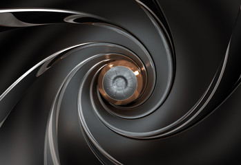 Gun barrel 3D Raw render