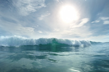 Churning Blue Water in the Ocean