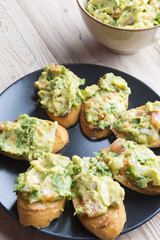 Guacamole with bread