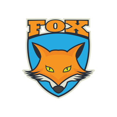 Modern sport logo for team. Fox mascot logo template