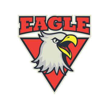 Modern sport logo for team. Eagle mascot logo template