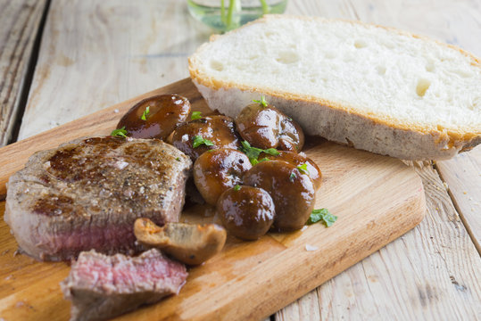 Beef and mushrooms
