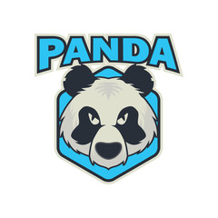 Modern sport logo for team. Panda mascot logo template