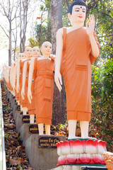 Statues of Buddhist monks