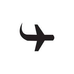 Simple Plane Logo Icon Vector