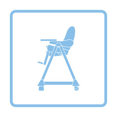 Baby high chair icon